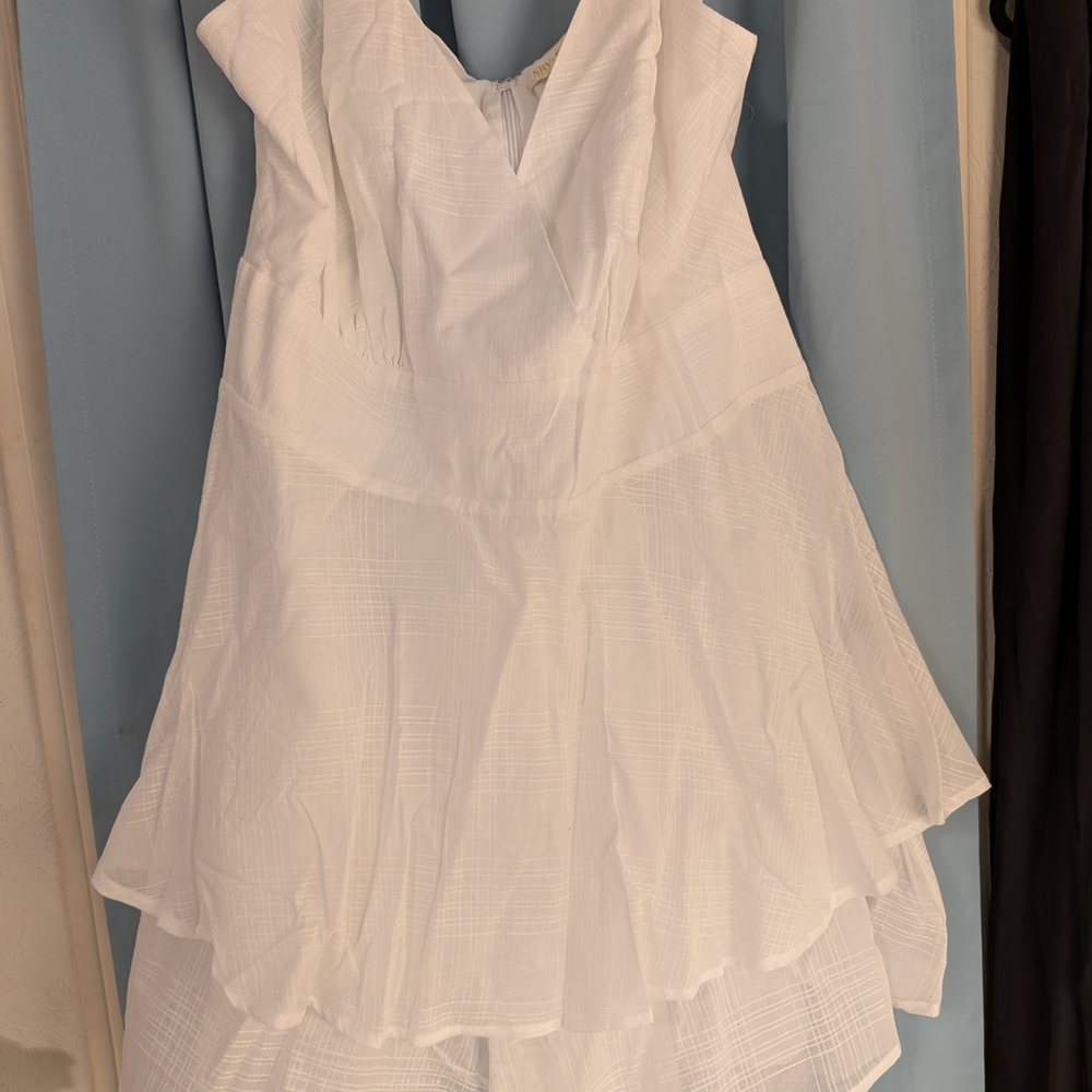 NWT Plus Size Romper White Dress
